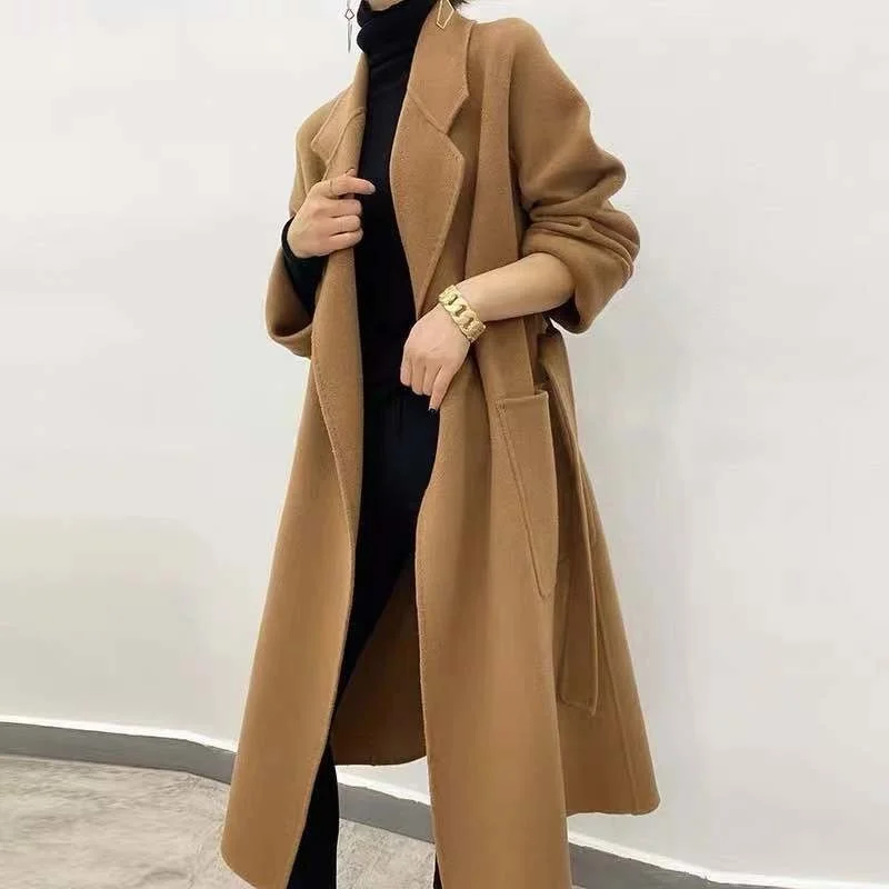 

Осеннее Женское пальто, верхняя одежда, пальто оверсайз, зимняя парка с накидкой, Женская куртка, элегантная твидовая верхняя одежда, куртки...