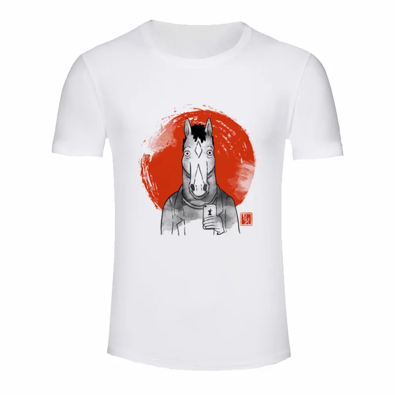 Famous Movie Bojack Horseman T Shirt for Men and Women Summer Fashion Male O Neck Print T-Shirts Streetwear Unisex Graphic Tees