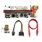 1 шт. Riser VER010 USB 3,0 PCI-E Riser VER010-X Express Cable Riser для видеокарты X16 Extender PCI-E Riser Card