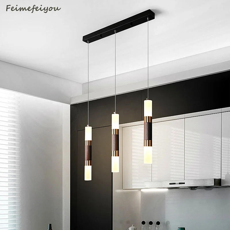 2021 New post-modern minimalist cylindrical crystal led chandelier, bar front desk bedroom entrance bedside simple pendant lamp