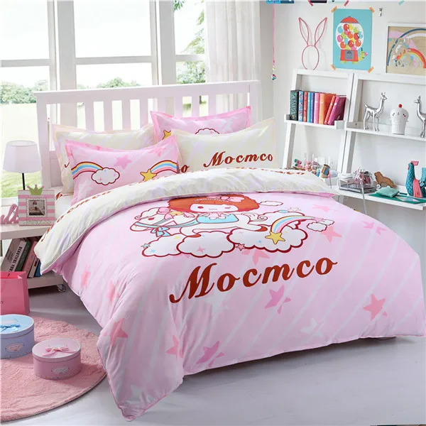 Роскошный розовый комплект постельного белья в стиле принцессы Розовый