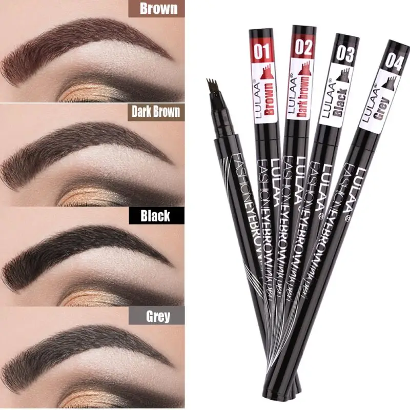 

Wholesale Eyebrow Pen Four-claw Eye Brow Tint Makeup Eyebrow Pencil Non-fading Durable Cosmetics 5colors Dropshipping