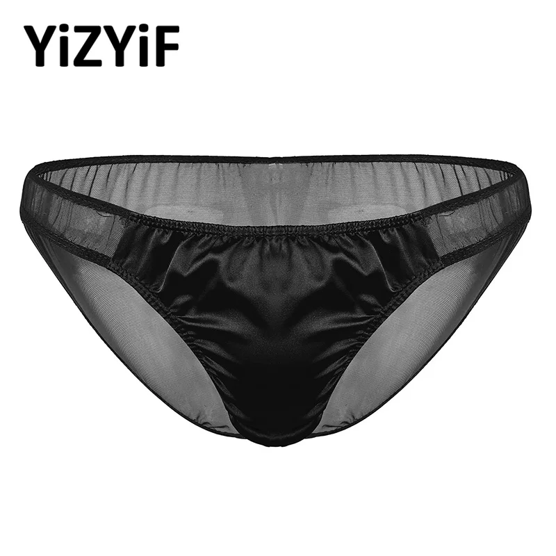

Мужские трусы бикини из мягкой дышащей сетчатой ткани, синие трусы-танга с оборками, джоки, сексуальное нижнее белье для мужчин