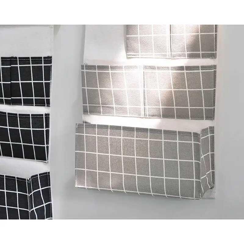 5 карманов хлопок льняная ткань настенный дверной подвесной мешок органайзер для