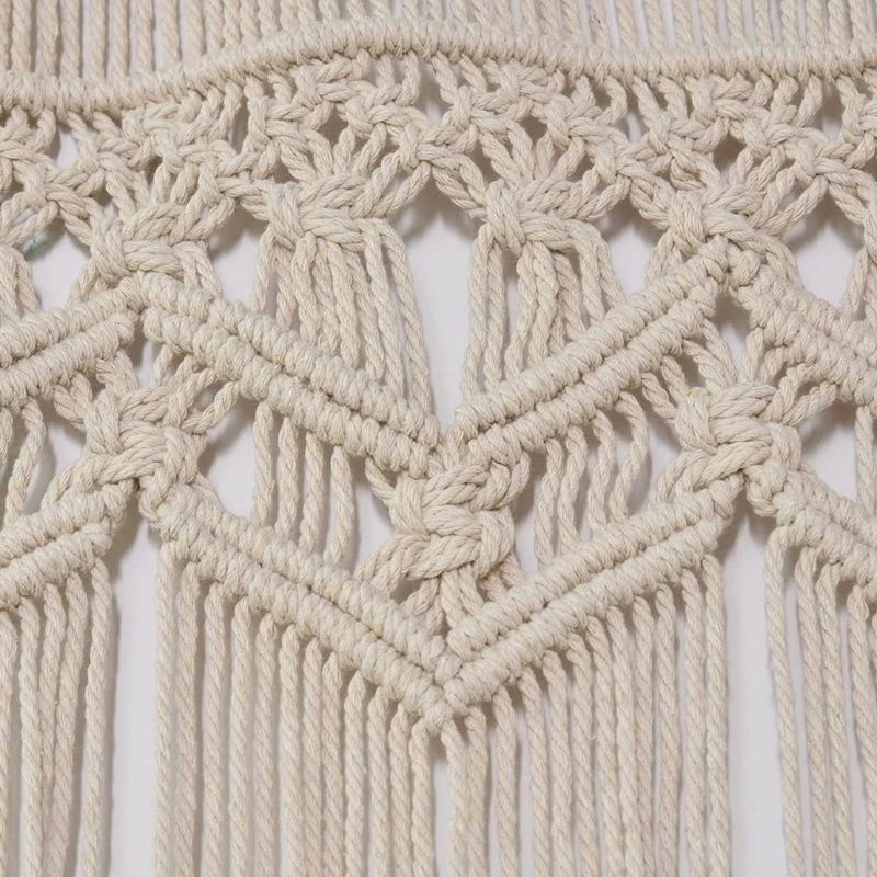 

Macrame Cotton Handwoven Tapestry Bohemian Room Divider Window Door Curtains Wedding Background Home Decor 2 Sizes