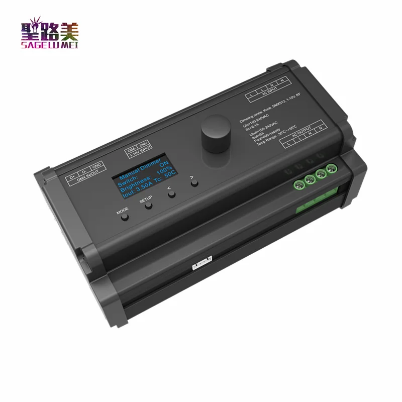 SK1 100-240VDC OLED AC Triac Dimmer Controller Knob dimming / DMX RDM decoder 1-10V RF 2.4G control display | Лампы и освещение