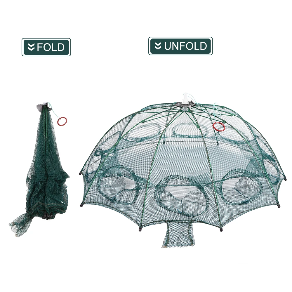Рыболовная сеть с 4 20 отверстиями Складная портативная Шестигранная для ловли