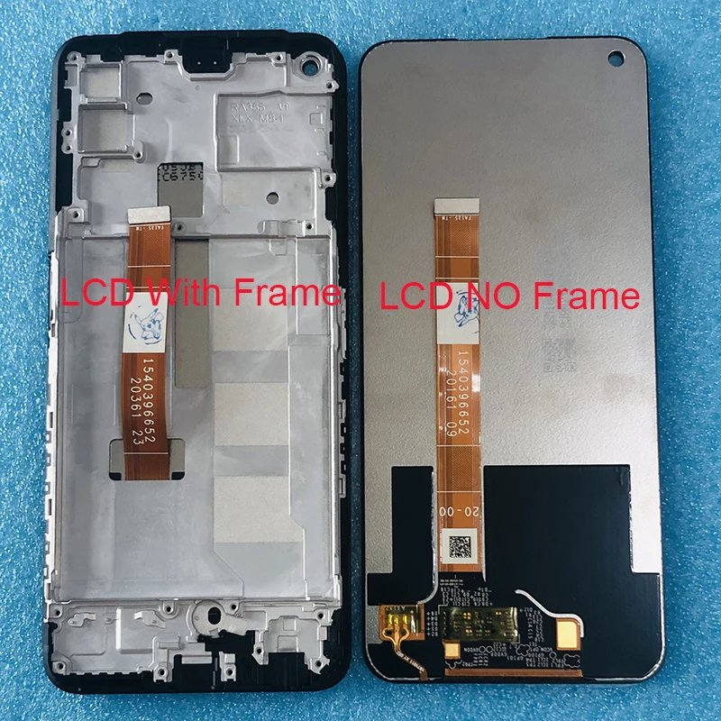 

6.5" For Oppo Realme V5 5G LCD Screen Display Touch Panel Digitizer For Oppo A73 5G CPH2161 Realme 7 5G RMX2111 Frame Assembly