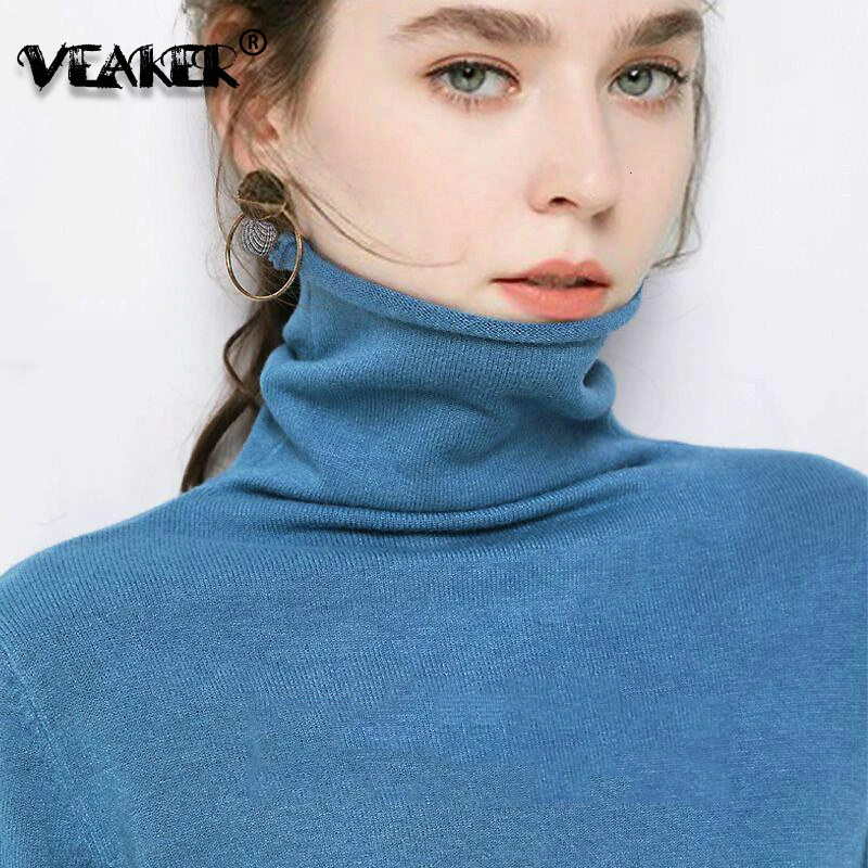 

2019 New Winter Cashmere Sweater Womens Thick warm Turtleneck Pullovers Long Sleeve Black Knitted Woolly Woman Sweater S-3XL