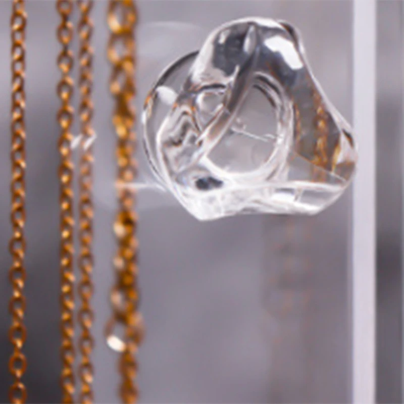 

Acrylic 24 Hooks Rotation Necklace Display Stand Pendant Display Organizer Holder Dust-Proof Jewelry Display Box