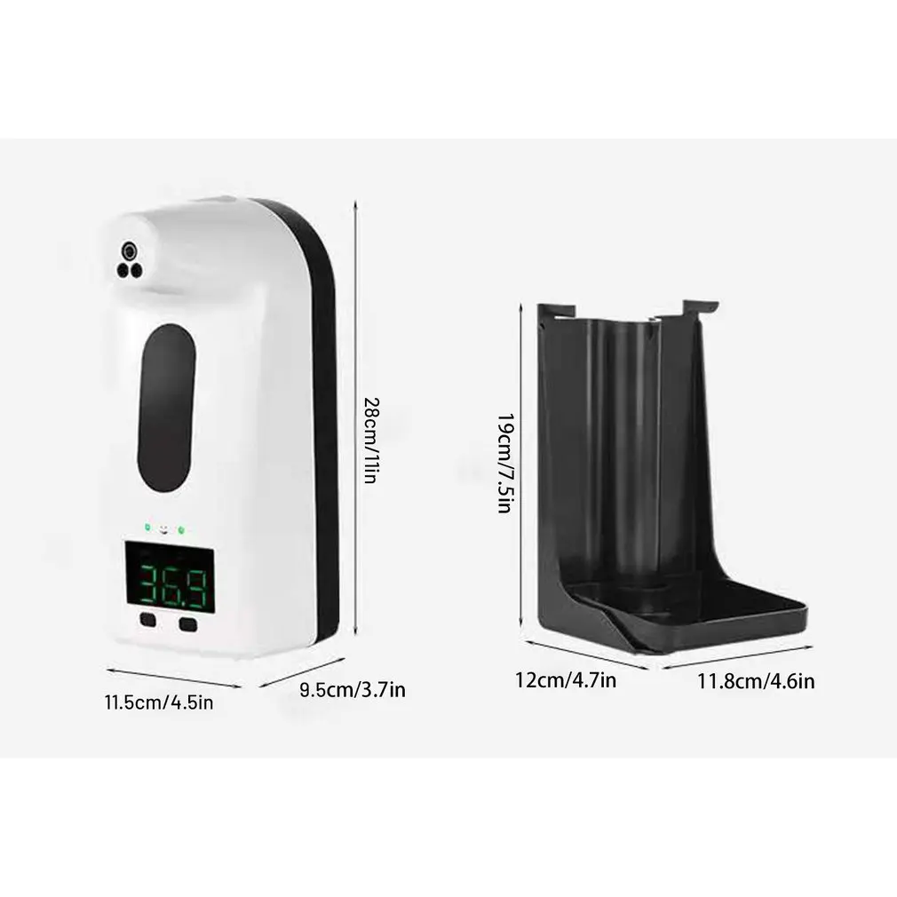 

V18 Pro Non-Contact Thermometer Soap Dispenser Without Battery 3 Gear 1200ml Water Tank Soap Dispenser