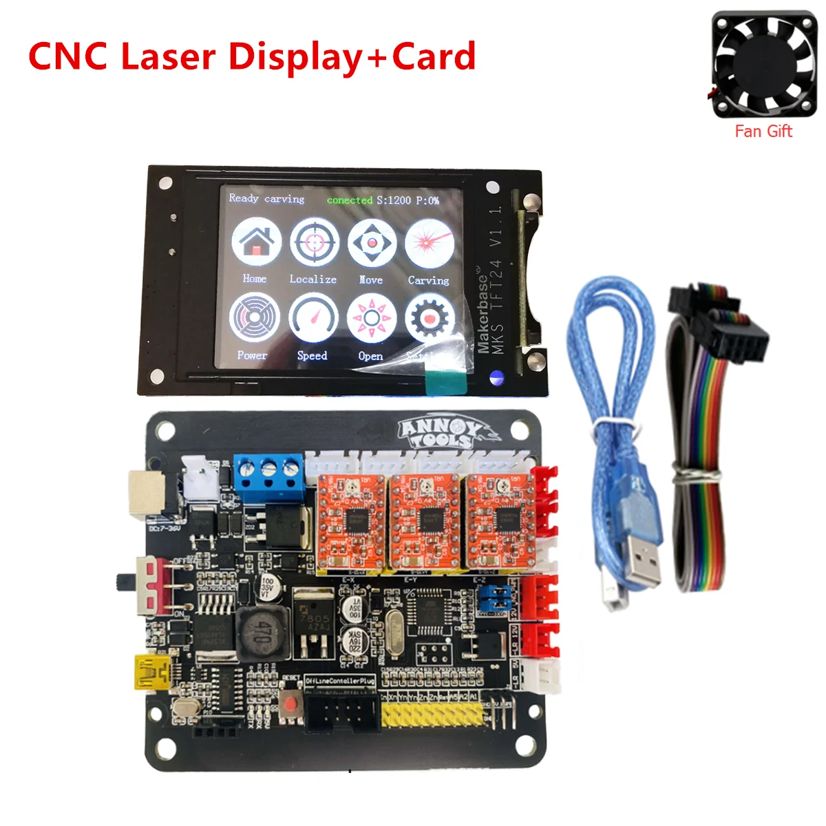 GRBL 1 автономный дисплей сенсорный экран монитор MKS DLC v2.1 плата управления CNC карта