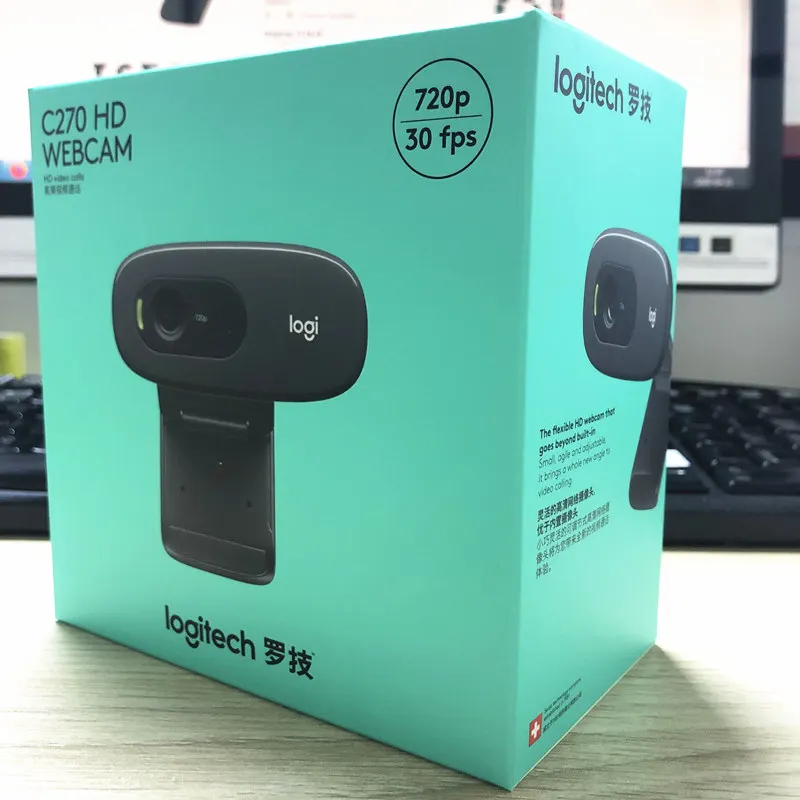 Ноутбук Logitech C270 C270i оригинальный настольный компьютер веб камера с бесплатным