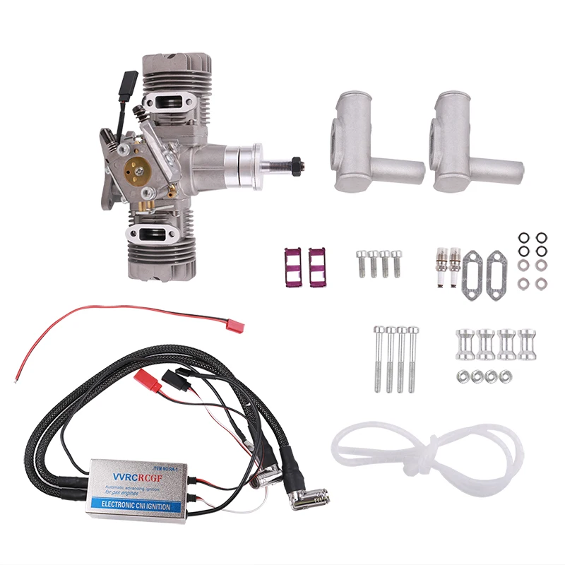 Двухцилиндровый бензиновый/бензиновый двигатель RCGF 31cc с