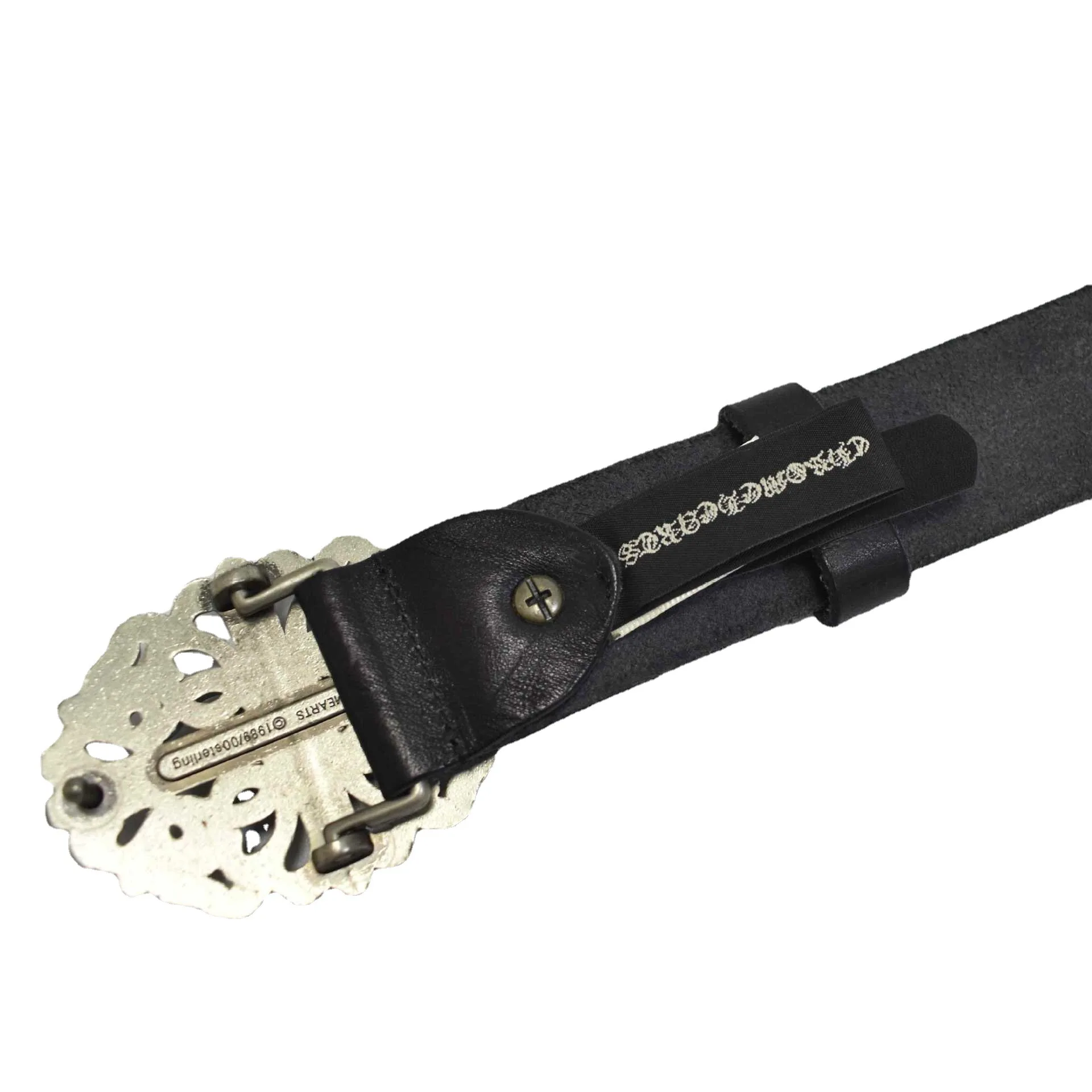 

2021 New Men's Full Grain Hide Leather Belt Cross Retro Belt Korean Casual Denim