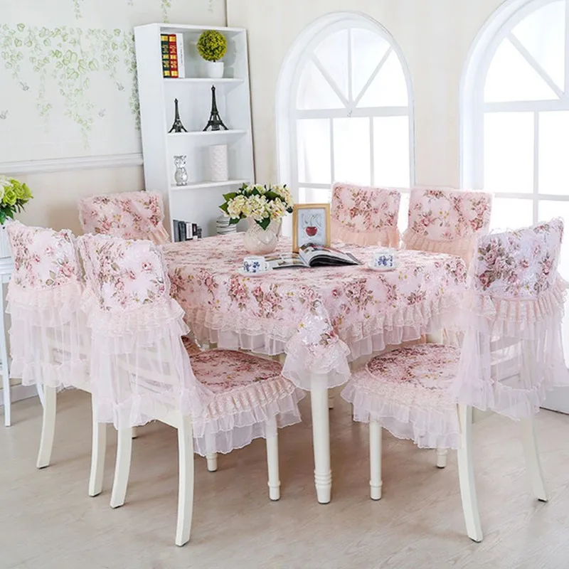 Принцесса Кружева вальс обеденный Чехол для стула стульные подушки скатерть
