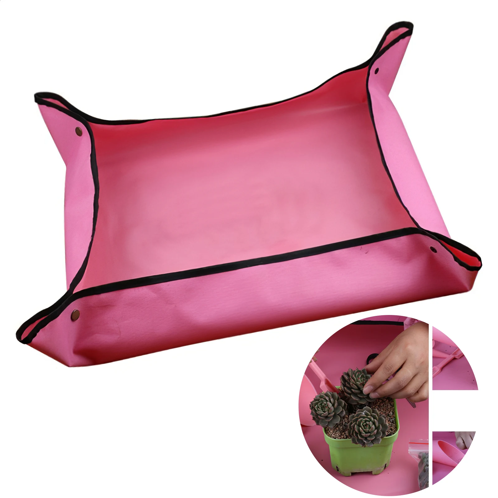 

75*75CM Planting Mat Gardening Potting Mat Waterproof Foldable Gardening Pad Flower Pot Gardening Mat Transplanting Plant Pad