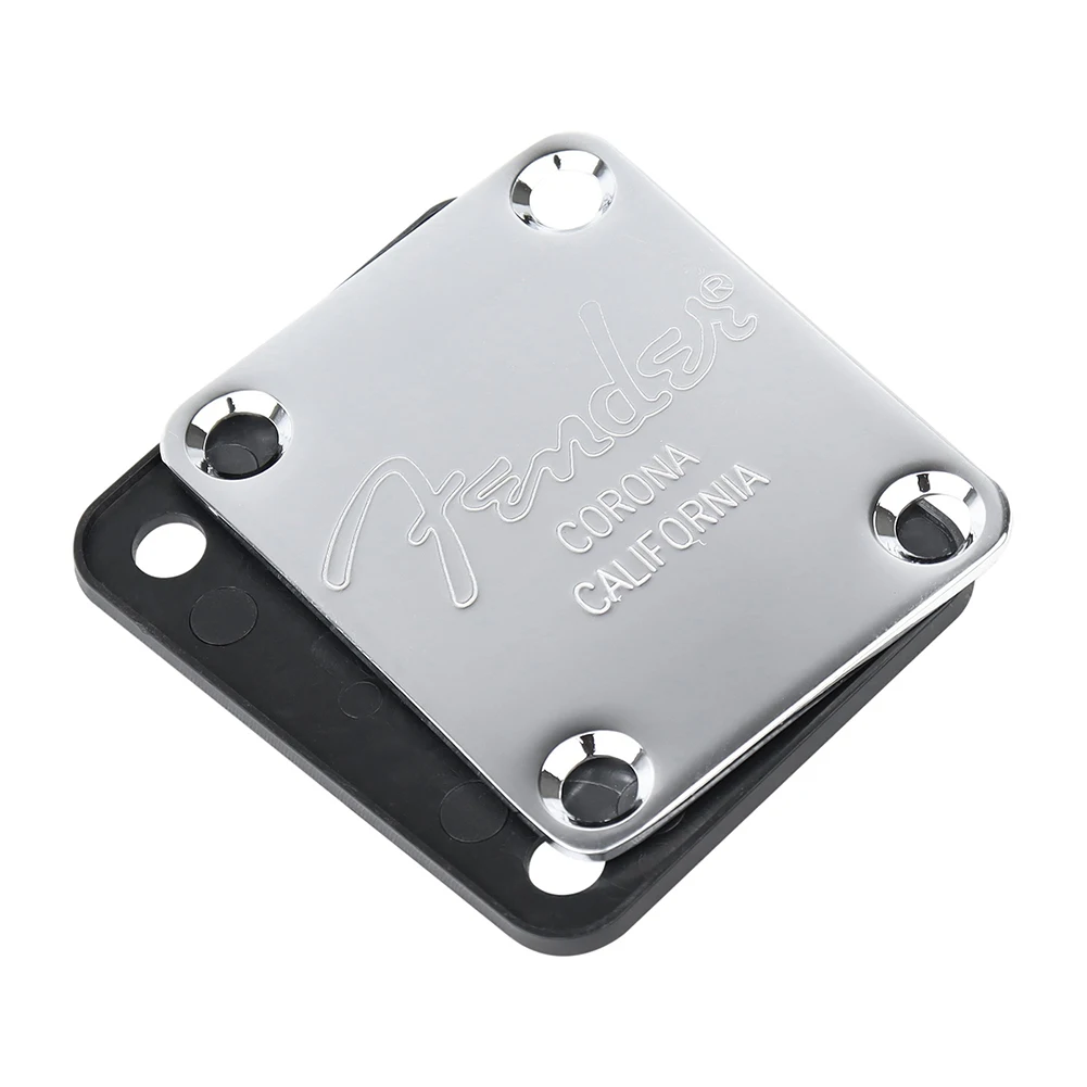 70s f logo strattele 4 bolzen chromschwarz gitarre neck platte neckplate wschrauben professionelle elektrische gitarre zubehör verkauf free gl