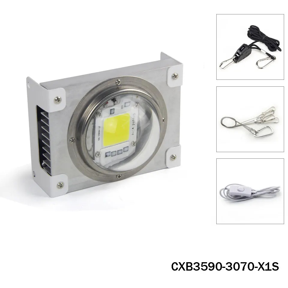 CF GROW COB светодиодный светильник для выращивания полного спектра CXB Series100W Citizen светодиодный светильник для выращивания растений для комнатной палатки теплицы гидропоники - Испускаемый цвет: CREE CXB3070-X1S