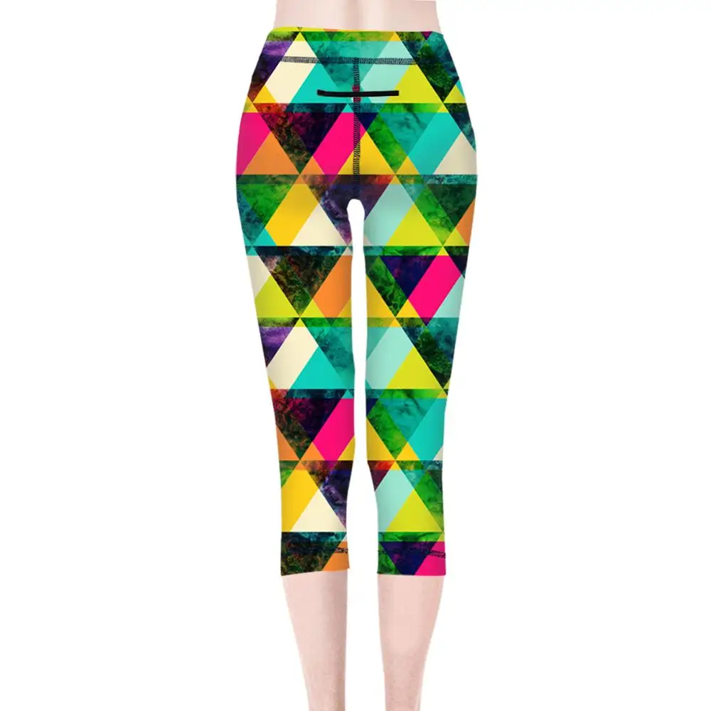 Красочные женские штаны для йоги размера плюс Сексуальные Спортивные Леггинсы