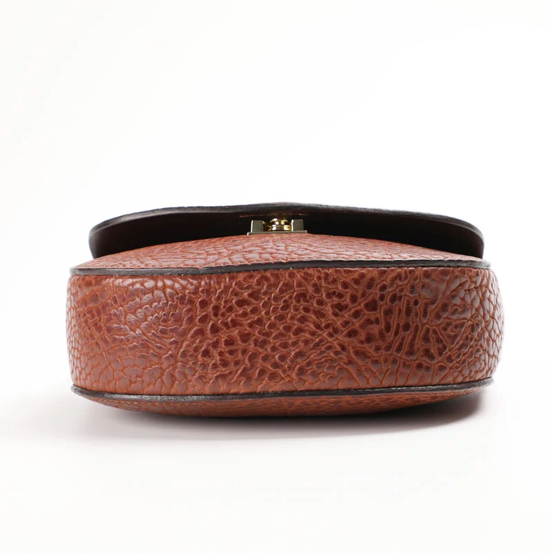 

July women's bag top layer cow leather cow neck pattern women's single shoulder bag oblique anticlinal satchel leisure Yamamoto