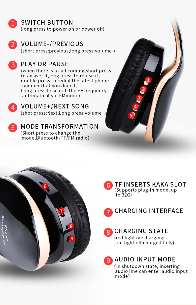 Teamyo беспроводные наушники bluetooth-гарнитура Складные стерео наушники Игровые наушники с микрофоном для ПК мобильного телефона Mp3