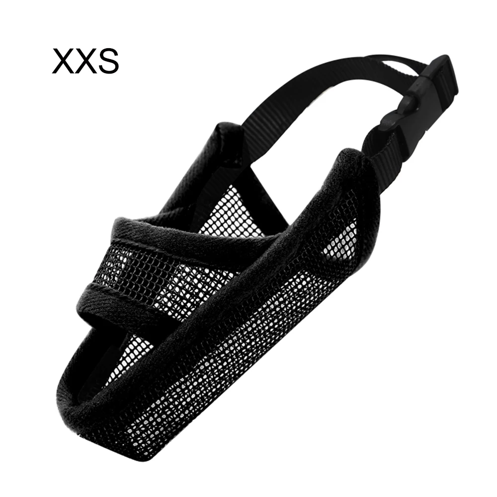 Регулируемая Маска для собак дышащая сетка рта мордочки против кора жевания