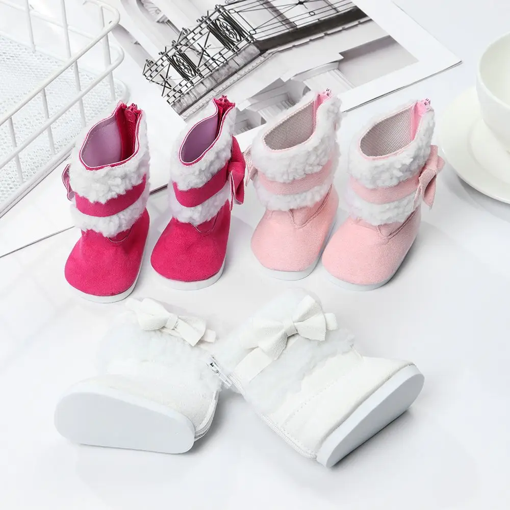 

Мягкая теплая обувь, подходит для кукол 18 дюймов 43 см, снежные ботинки, кукольные аксессуары для малышей, подарок на день рождения, фестиваль...