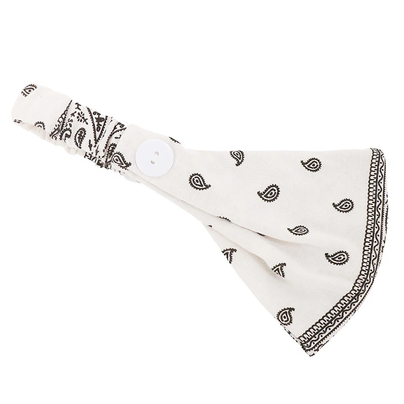 

Button Headbands Sweat Band Cashew Yoga Sports Soft Women Headband Elastic Hair Band Wide DIY Button Hair Band Headbands Makeup