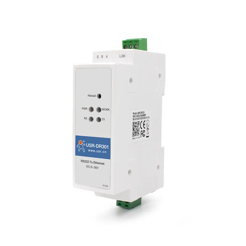 USR-DR301 DIN-рейка Modbus RS232 последовательный порт к Ethernet преобразователю