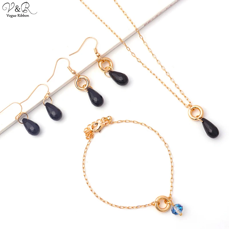 Набор ювелирных изделий из стекла/акрила/натурального камня набор ожерелья