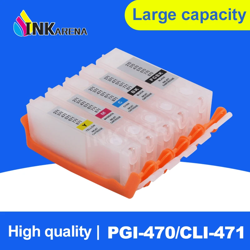 Многоразовый картридж INKARENA PGI 470 CLI 471 XL для принтеров Canon PIXMA MG5740 MG6840 MG7740 TS5040 TS6040 TS8040