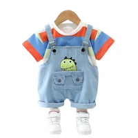 new boys clothing summer baby girls clothes suit children casual t shirt overalls 2pcsset toddler sport costume kids tracksuits