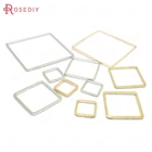 Квадратные замкнутые кольца для сережек сделай сам, фурнитура из латуни, 8101214162025303540 мм, для изготовления ювелирных изделий и аксессуаров