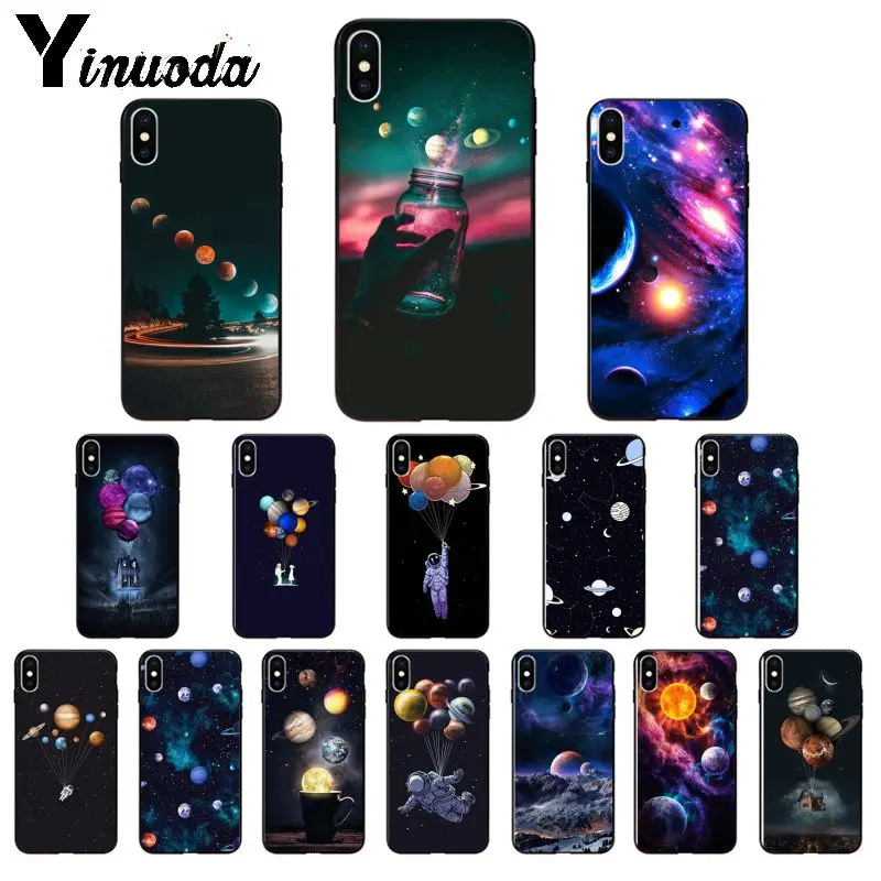 Мягкий Черный силиконовый чехол Yinuoda для iPhone 6S 6plus 7 7plus 8 8Plus X Xs MAX 5|Бамперы| |