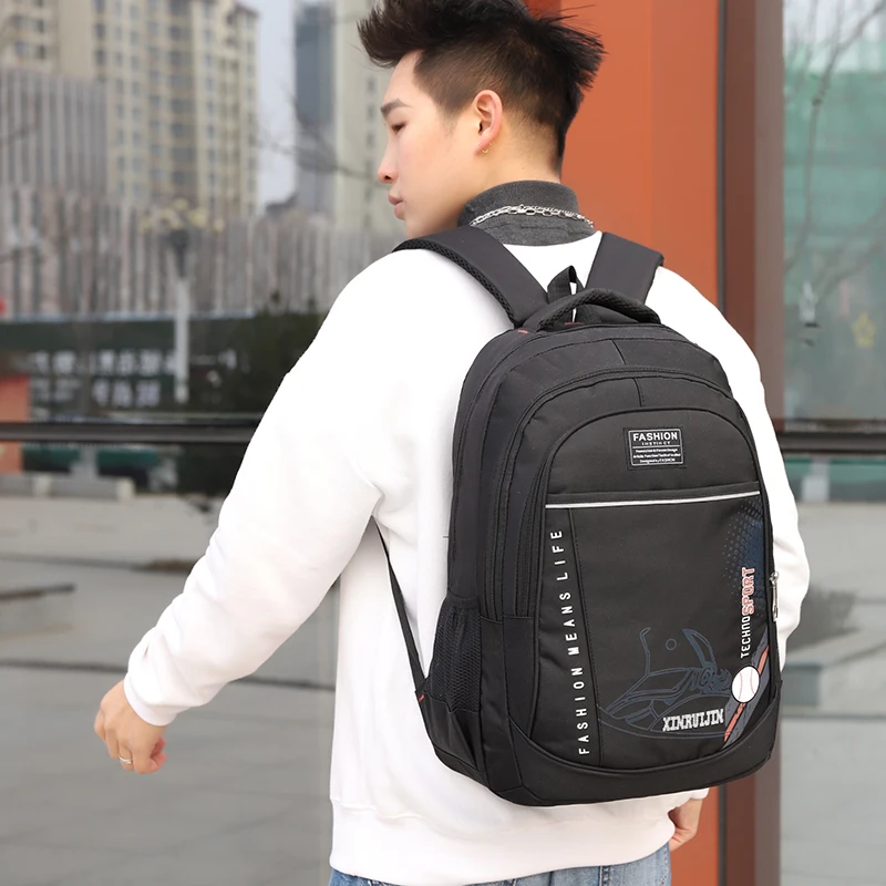 Повседневная ткань Оксфорд водонепроницаемый мужской деловой Рюкзак Дорожная