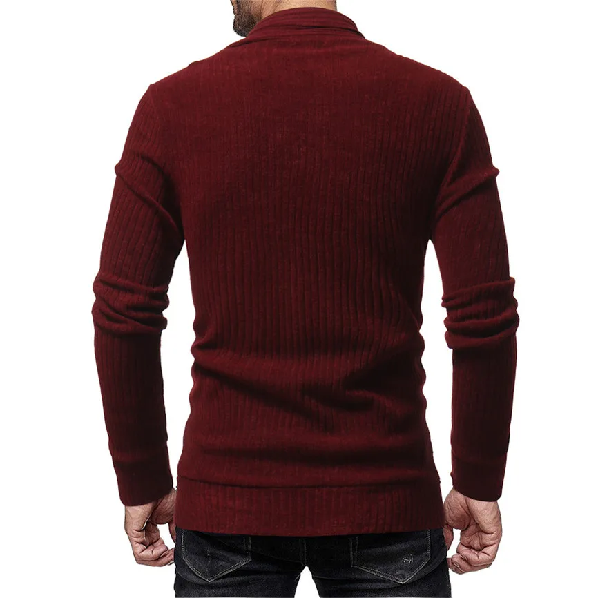 Man's Jackets And Coats Winter Brand Men's Fashion Solid Cardigan Sweater Sweatshirts Casual Slim Fit Jacket Coat Streetwear | Мужская