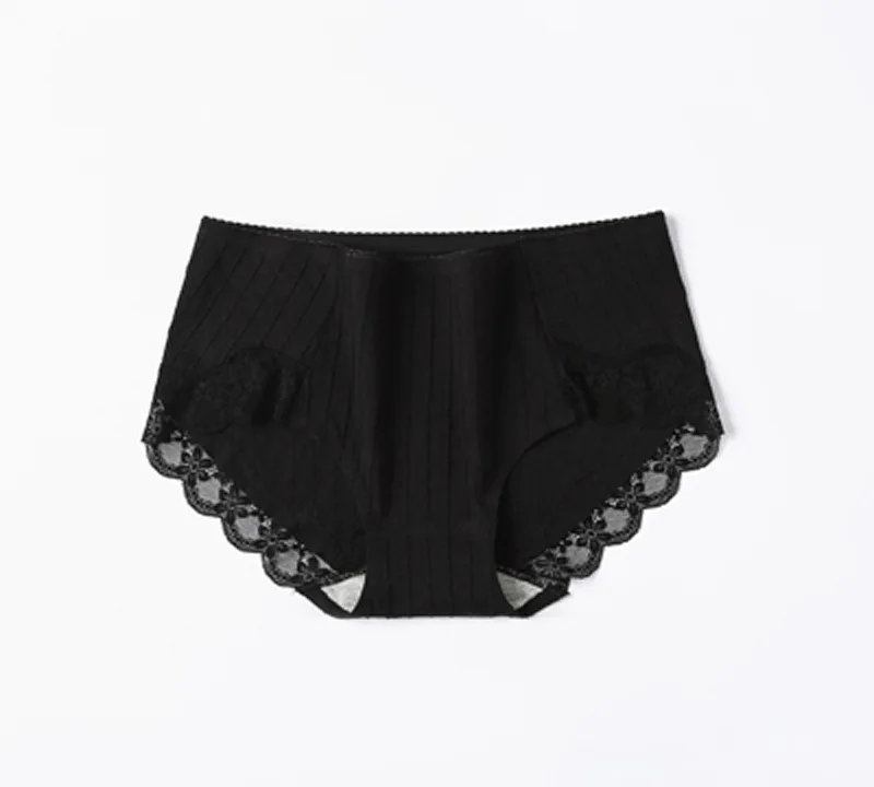 

Cotton Underwear Women Cotton Traceless Women's Lace Middle Waist Antibacterial Breathable Cotton Japanese Women Briefs Women