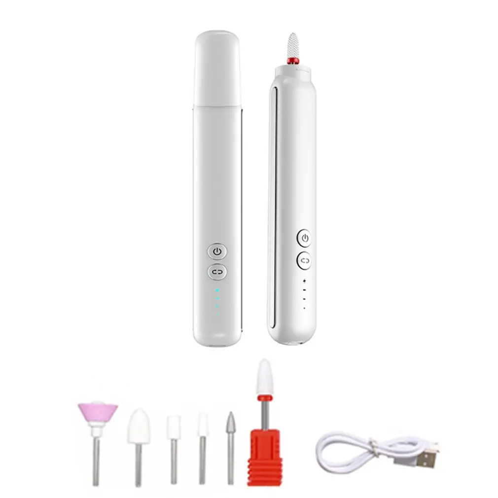 

USB Portable Electric Nail Instrument Polisher Manicure Nail Tool Ceramic Grinding Head Three-speed Adjustment