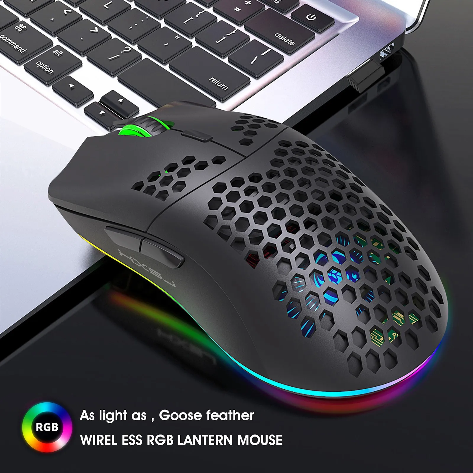 

Rechargeable Gaming Mouse USB Wireless Mouse Gamer RGB 7 Button Pro Mice RGB Hole Computer Mouse For PC Laptop Games Mouses