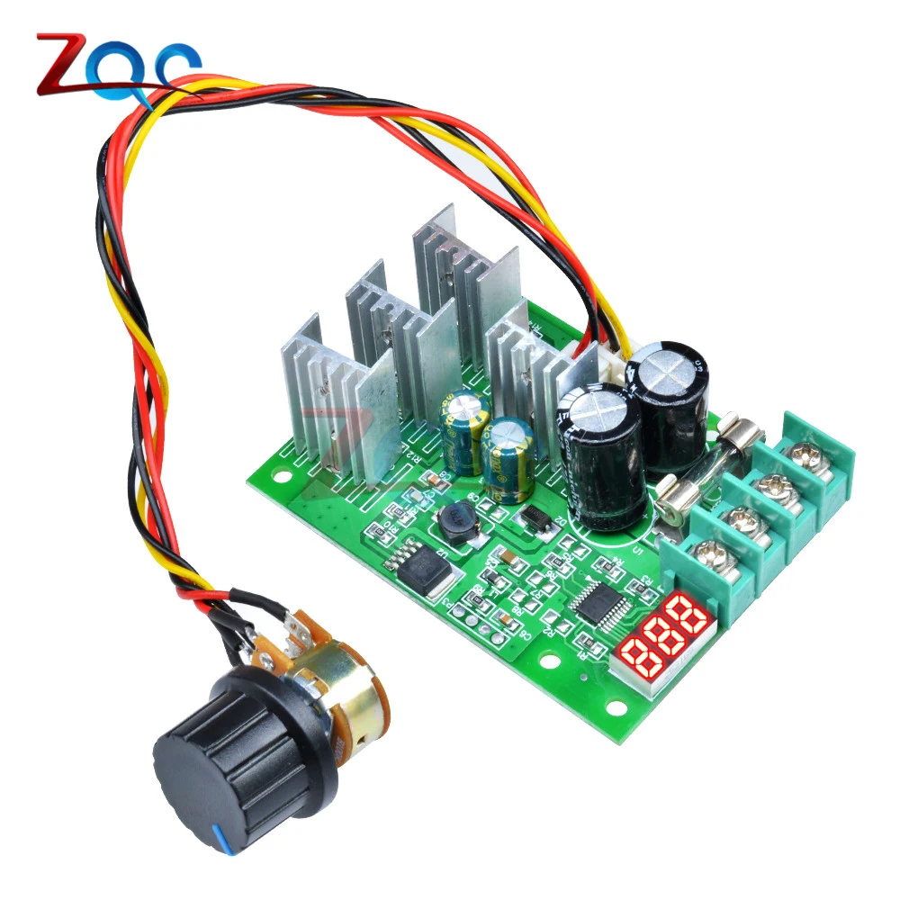 DC 6 60V 30A PWM мотор регулятор скорости светодиодный цифровой дисплея Регулируемый