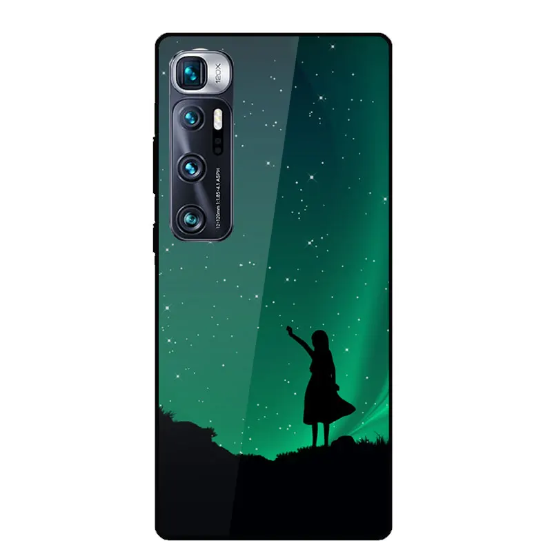 

For Xiaomi Mi 10 Ultra Case Tempered Glass Hard Phone Case For Xiaomi Mi 10 Ultra 10Ultra Soft Silicone Bumper Shockproof Covers