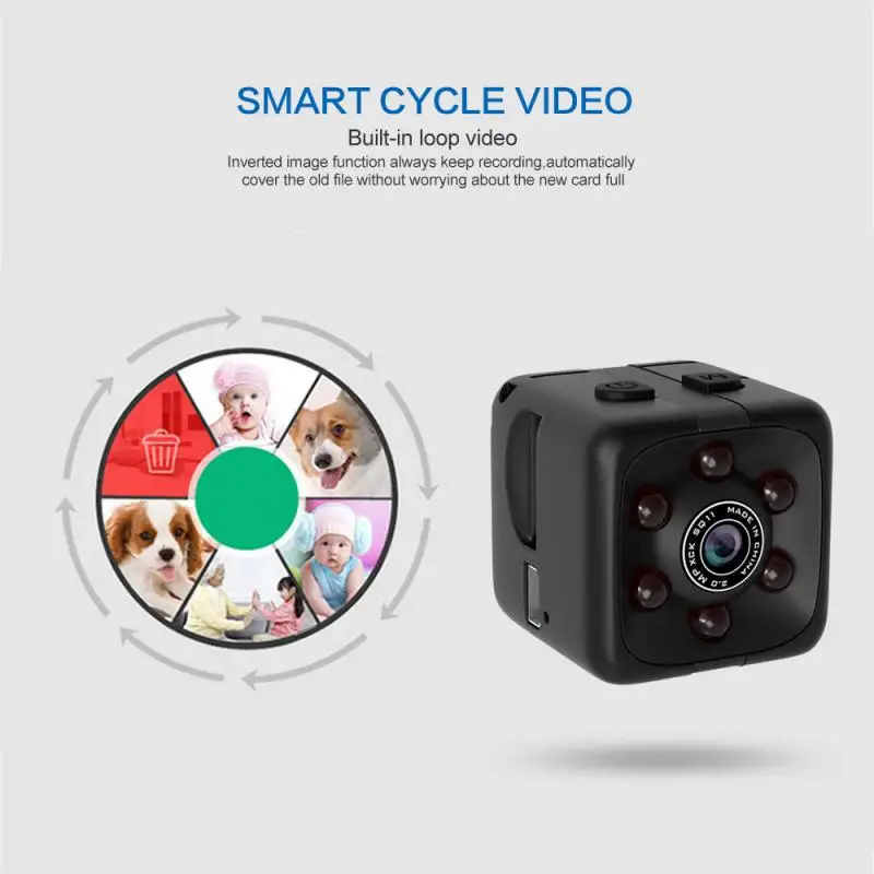 

1PC Full HD 1080P SQ11 Mini Camera 1080P Portable Cube Camera Mini Security Camera Night Vision Motion Detection Camera