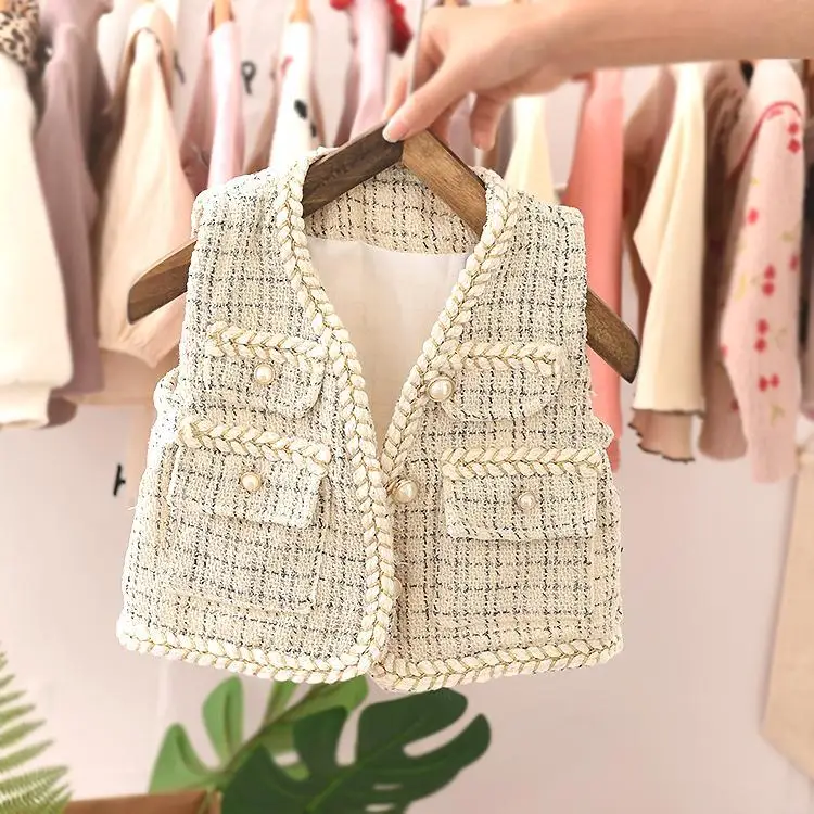 

New autumn Korean children's clothing girls vest P4386