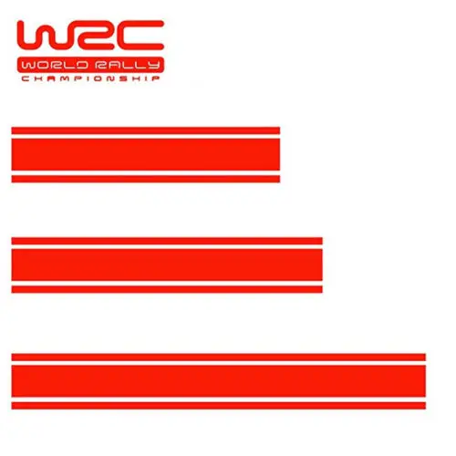 

4Pcs/Pack WRC Decorative Stickers Racing Stripe Decal Sticker for Car Decoration Hood, Roof, Trunk, Skirt, Bumper Matte Black