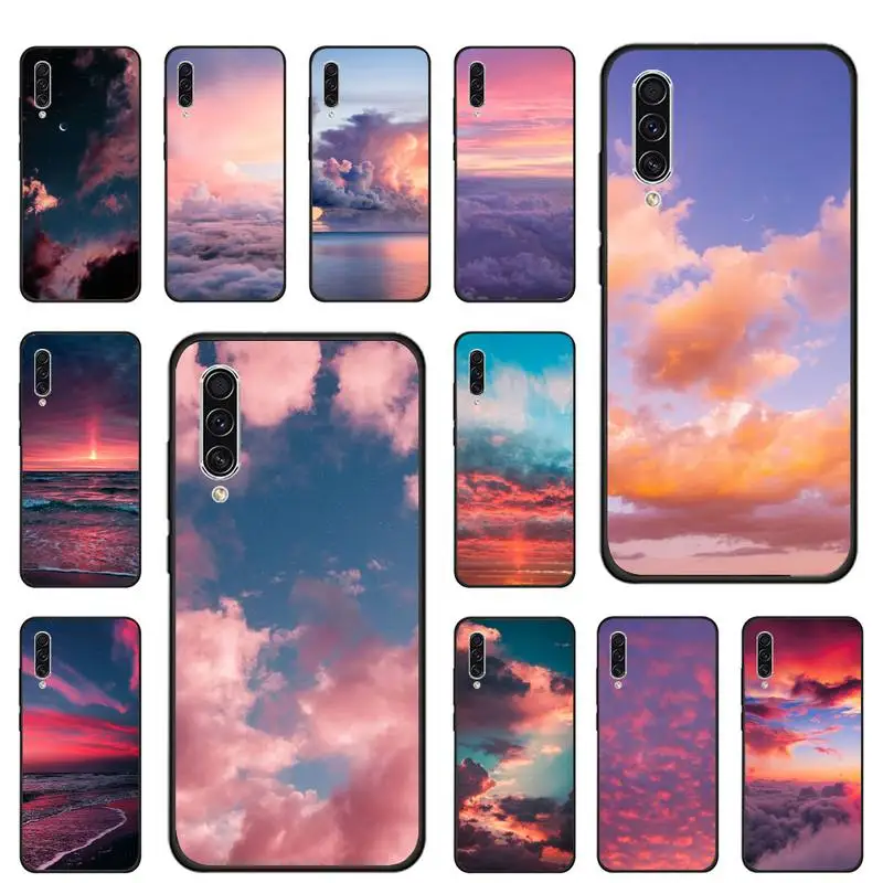 

sky space Sunset Cloud Art Phone Case For Samsung galaxy S note 7 8 9 10 20 fe edge A 6 10 20 30 50 51 70 lite plus cover