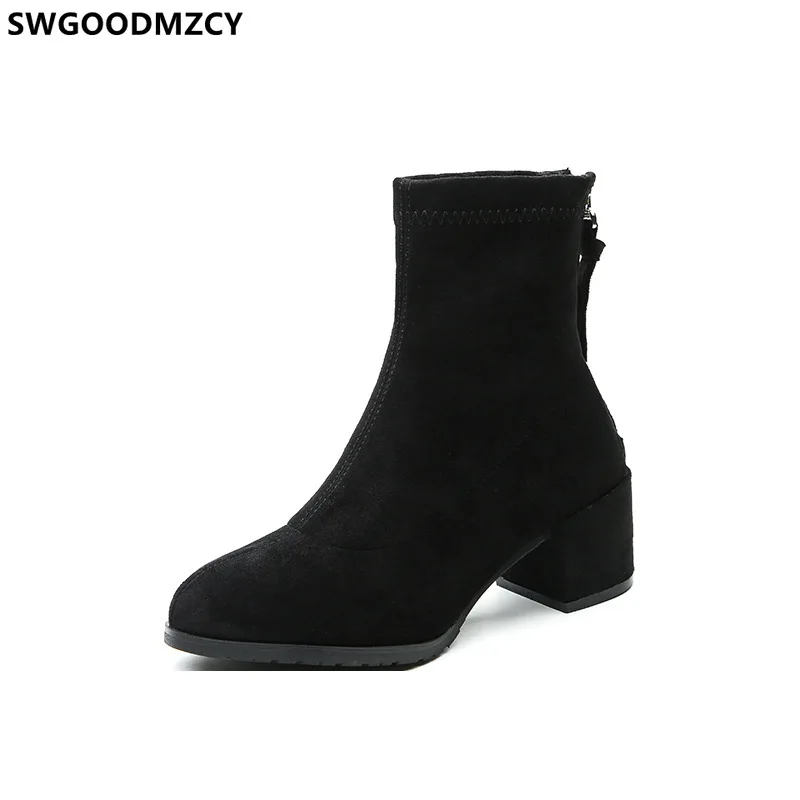 

Suede Boots High Heels Women Luxury Shoes Women 2022 Black Ankle Boots Fashion Boots Female Women Shoes Zapatos De Mujer Scarpe