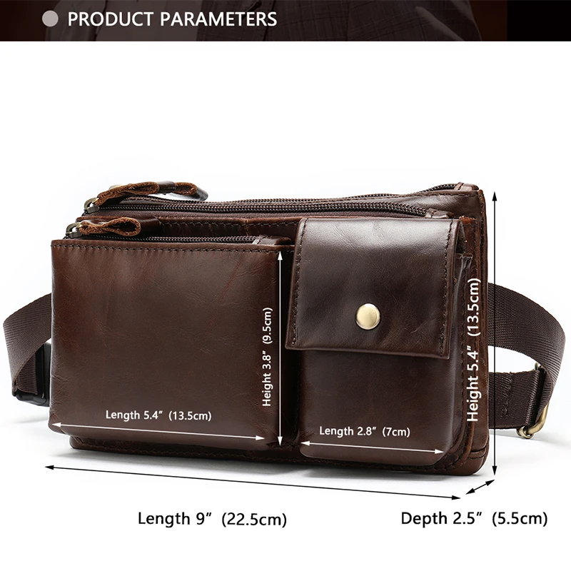Поясная Сумка MVA кожаные нагрудные сумки Мужская поясная сумка для телефона на