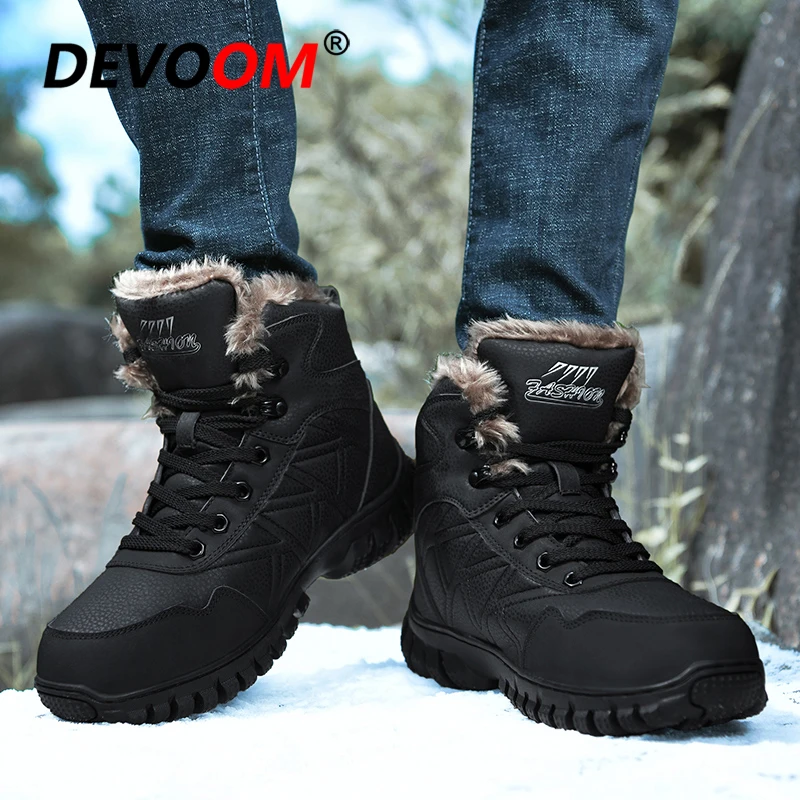 Мужские зимние кожаные кроссовки для активного отдыха альпинизма горного