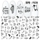 Модные Наклейки для Ногтей Фрукты Флора бабочка сердце буквы большой размер самоклеящиеся аксессуары для маникюра наклейки WG072